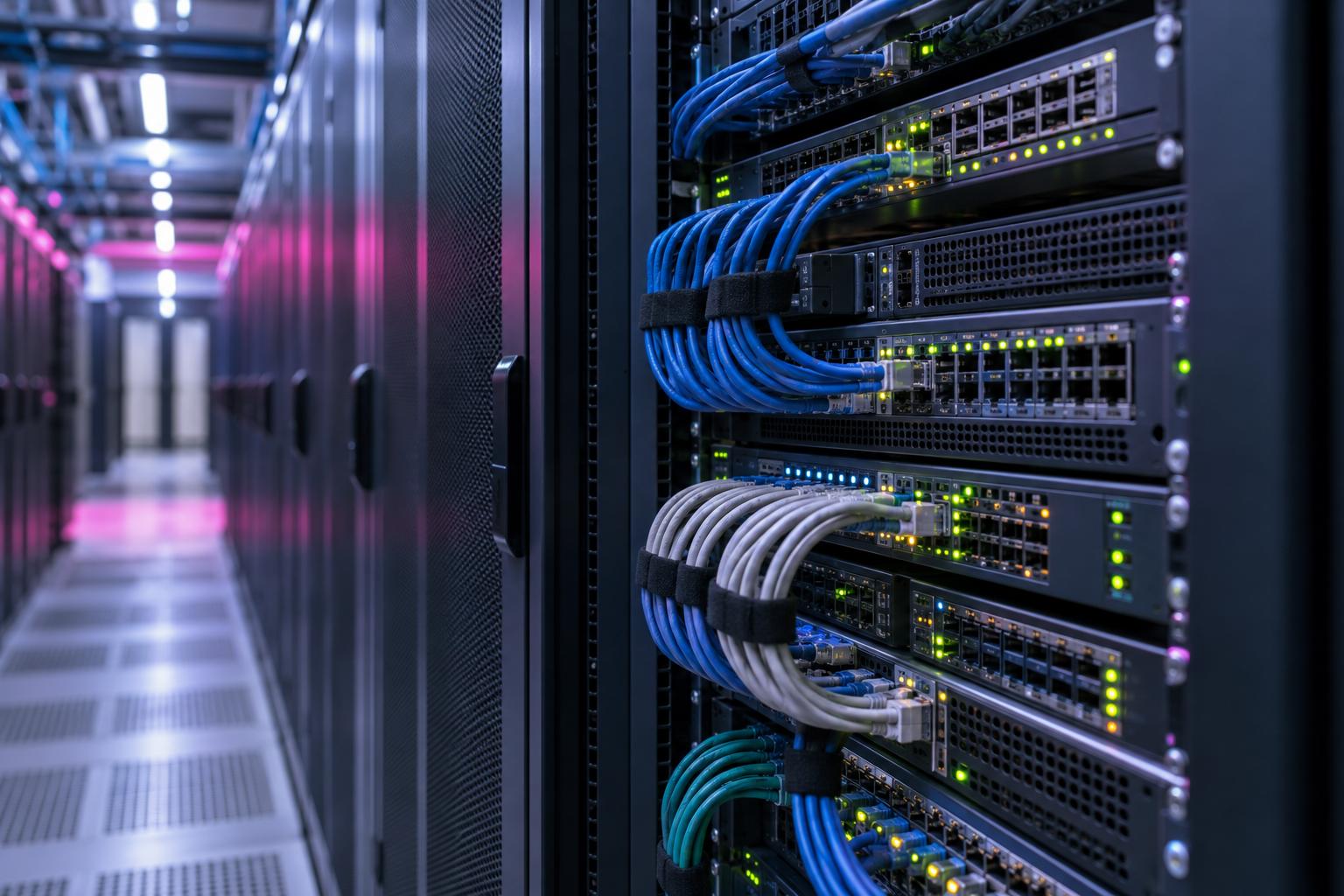 Limity zasobów na hostingu: transfer, vCPU i RAM w praktyce (grafika wygenerowana przez AI)